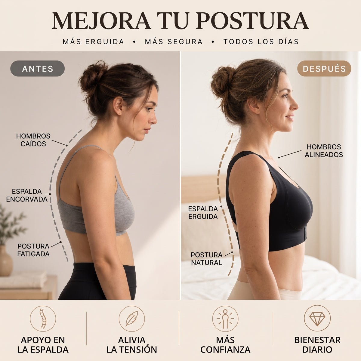Sujetador Corrector de Postura Ergonómico Nuvva™